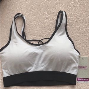 white sports bra